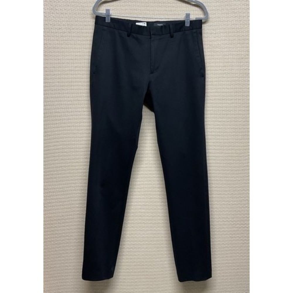 Theory Black Straight‎ Leg Casual Dress Pants Women 31 USA Wool/Cotton